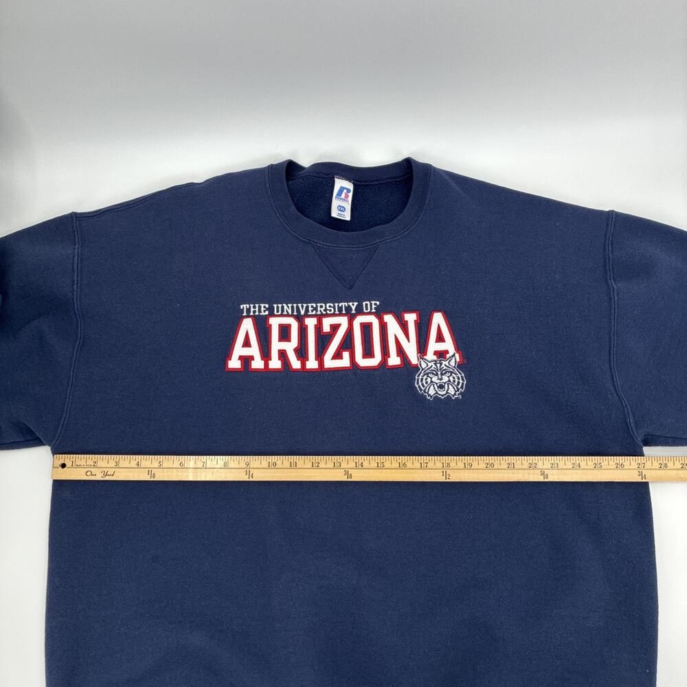 Vintage Russell Athletic Sweatshirt Mens 2XL Blue University Of Arizona Wildcats - Picture 9 of 14